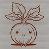Vector Illustration of a Radish Root Vegetable A vector illustration of a radish root vegetable with clean lines and detailed texture.