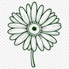 A close-up illustration of a daisy flower in vector format.
