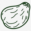 A detailed illustration of a potato, suitable for vector graphics and cutting machine designs.