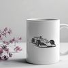 Racing Vehicle Vector Graphic Design A sleek racing car designed as a vector graphic for various uses.