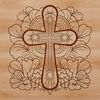 Religious Symbol SVG Art A decorative, ornate cross with intricate details, suitable for religious contexts.