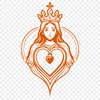 Sacred Heart Icon SVG with Vector Design Elements Sacred Heart icon with vector design elements
