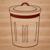 Decorative Trash Can Vector Art An open-top trash can with a lid, ideal for storing rubbish.