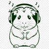 Guinea Pig SVG Clip Art A detailed digital illustration of a guinea pig, suitable for various designs and projects.