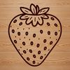 Beautiful Strawberry Clip Art Vector A detailed illustration of a strawberry, ideal for use in various digital designs.