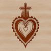Downloadable Sacred Heart SVG Image Religious symbol of the Sacred Heart in SVG design.