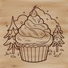 Sweet Treat Icon in Vector Format A digitally created cupcake icon in vector format.
