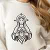 Devotional Heart Symbol Illustration of a stylized heart symbolizing devotion and faith, suitable for religious purposes.
