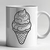 Summer Dessert SVG Icon A digital illustration of a colorful ice cream cone.