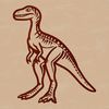 A prehistoric dinosaur illustration in vector format, ideal for cutting machines or laser cutters.