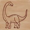 Simple Dino Design A simple line drawing of a prehistoric dino.