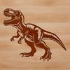A vector graphic image of a dinosaur design suitable for cutting machine stencils or laser cutting projects.