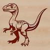 Prehistoric Dino SVG Design A digital representation of a dinosaur in high-resolution SVG design.