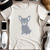 A small dog breed silhouette, vector art illustration of a Chihuahua.
