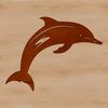 Dolphin Ocean Design Vector Art Illustrated graphic of a dolphin in the ocean, suitable for vector design and cutting machine projects.