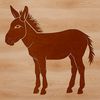 A standing donkey depicted in vector format.