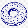 Vibrant Dessert Treat A circular donut with a hole in the center, made up of multiple layers of colorful rings.