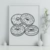 Donut Design Illustration A simple design illustration of a circular donut with rounded edges.
