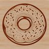 A simple illustration of a sweet donut dessert.