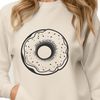 Vector Donut Graphic Art A stylized illustration of a donut as a vector graphic design.
