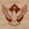 A white dove perched on a branch, symbolizing peace and hope in various faiths.