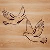 Beautiful Doves Illustration A detailed illustration of a dove with smooth lines and precise shapes, suitable for use in graphic design projects.