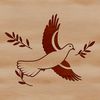 A stylized illustration of a white dove in flight, suitable for vector design and cutting machine projects.
