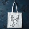 Peaceful Dove SVG Illustration A digital illustration of a dove, a type of bird known for its symbolic meaning in various cultures.