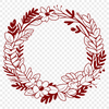 Free Wreath Clip Art Downloads A floral wreath designed as a vector graphic, suitable for digital use.