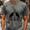 Simple Church Design SVG Vector Art A simple illustration of a Baptist church building with a classic design, suitable for vector art projects.