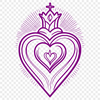 Free Sacred Heart Graphic Template A vector illustration of the Sacred Heart, suitable for digital designs and crafts.