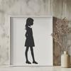 Girl Vector Silhouette Young female silhouette in vector format.