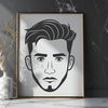 Beautiful Male SVG Artwork A male figure created as an SVG vector art design.