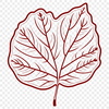 Free Scalable Leaf Graphic A single leaf illustrated in vector format as a scalable graphic element.