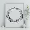 Intricately Detailed Free Vector Wreath A digital floral wreath design with intricate details.