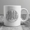 Free Printable Forest Graphics An SVG graphic representing a dense forest with multiple tree trunks and branches.