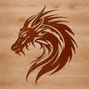 Majestic Dragon Vector Art A mythical creature with a long snout and wings, depicted in vector format.