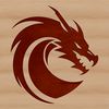 Dragon Head SVG Icon Design A detailed vector illustration of a mythical creature's head with scales and wings.