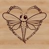 Beautiful Dragonfly Clip Art Design SVG File Colorful dragonfly illustration with love hearts, suitable for vector design projects.