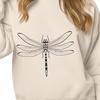 Beautiful Dragonfly Silhouette in Flight A detailed illustration of a dragonfly in mid-flight, suitable for vector design projects.
