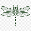 Whimsical Dragonfly Design Vector An SVG graphic of a colorful dragonfly with intricate details.