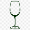 Glass of Wine SVG Design A high-quality illustration of a glass filled with red wine.