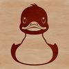 Simple Black and White Duck Illustration A simple illustration of a duck in black and white line art style, suitable for vector editing.