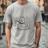 Whimsical waterfowl design with heart accents A waterfowl bird with hearts around its body, designed as a vector graphic.
