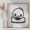 Quacking Cute Bird Clip Art A digitally created clip art image of a bird featuring a duck's characteristics.