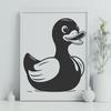 Quacky Vector Design Illustrative vector design of a duck, suitable for Cricut cutting machine or laser cutter.