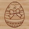 Colorful Ribbon Easter Art A colorful Easter egg decorated with a ribbon bow, ideal for vector art and design.