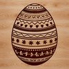 Vector Graphics Easter Egg Pattern A traditional Easter egg design made from vector shapes, suitable for digital printing or cutting.