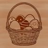 Hollow Easter Egg Vector Art A simple, hollow Easter egg shape with a smooth surface, suitable for vector art design.