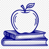Educational Book Cover Illustration An educational resource illustration featuring a book with the Apple logo on the cover.